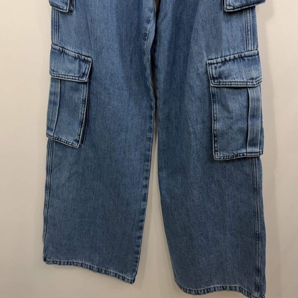 Favorite Daughter The Carly Cargo Super High Rise Wide Leg jeans size 27 - Picture 3 of 13